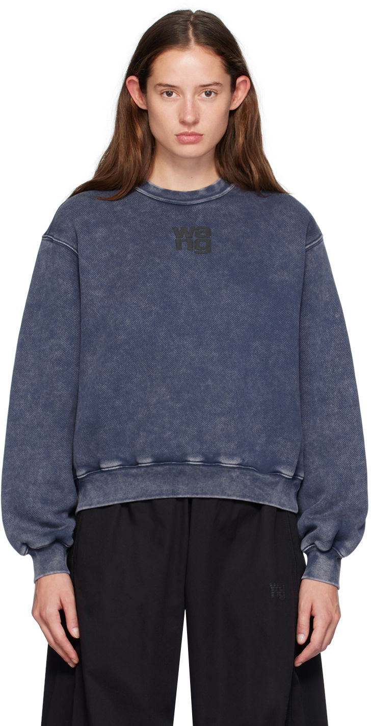 Dukserice Alexander Wang Alexander Wang.t Puff Logo Sweatshirt Plava | 4CC3241518