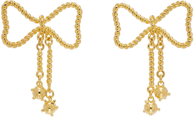 Naušnice Chopova Lowena Chopova Lowena Mace Bow Earrings Metalik | 6501