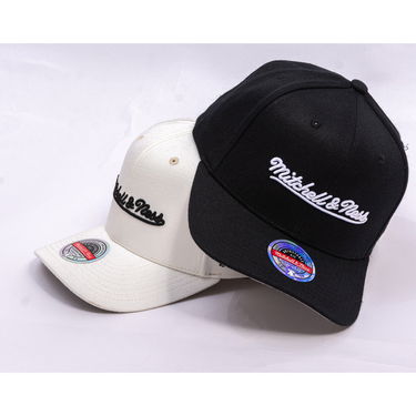Kapa Mitchell & Ness Mitchell & Ness Branded Script Stretch Cap Crna | HC12184-MNNBLCK, 4