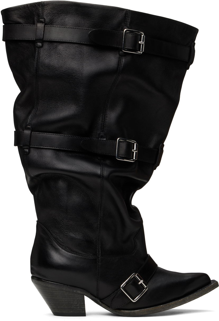Njega cipela R13 R13 Buckled Slouch Cowboy Boots Crna | R13WS114-S153A