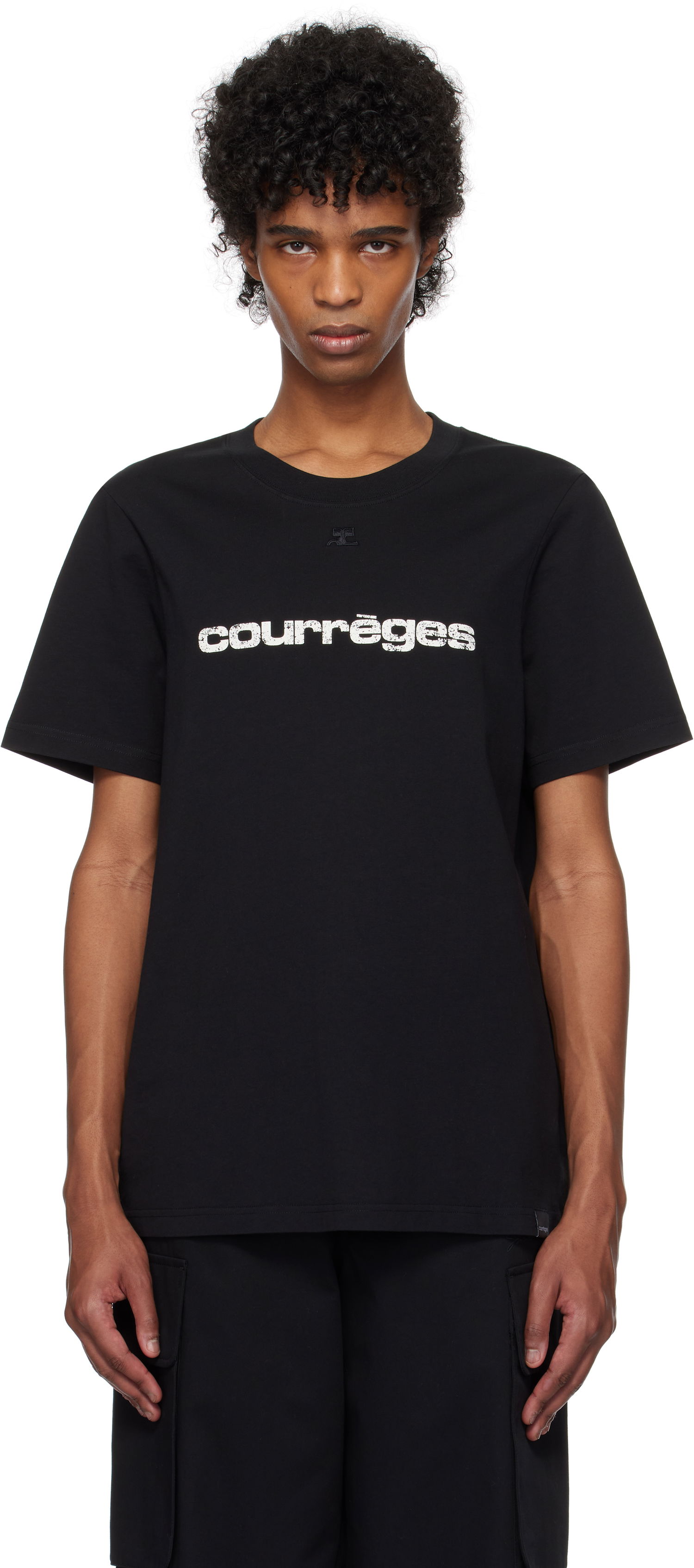 Majica kratkih rukava Courrèges Courrèges AC Logo T-Shirt Crna | 125JTS008JS0112, 0