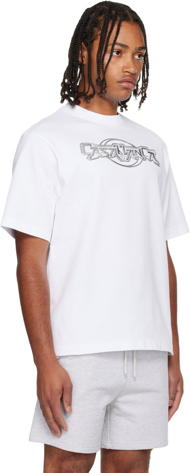 Majica kratkih rukava Casablanca 'Casablanca' Chrome Oversized Short Sleeve T-shirt Bijela | M-AW25-JTS-044-06, 1