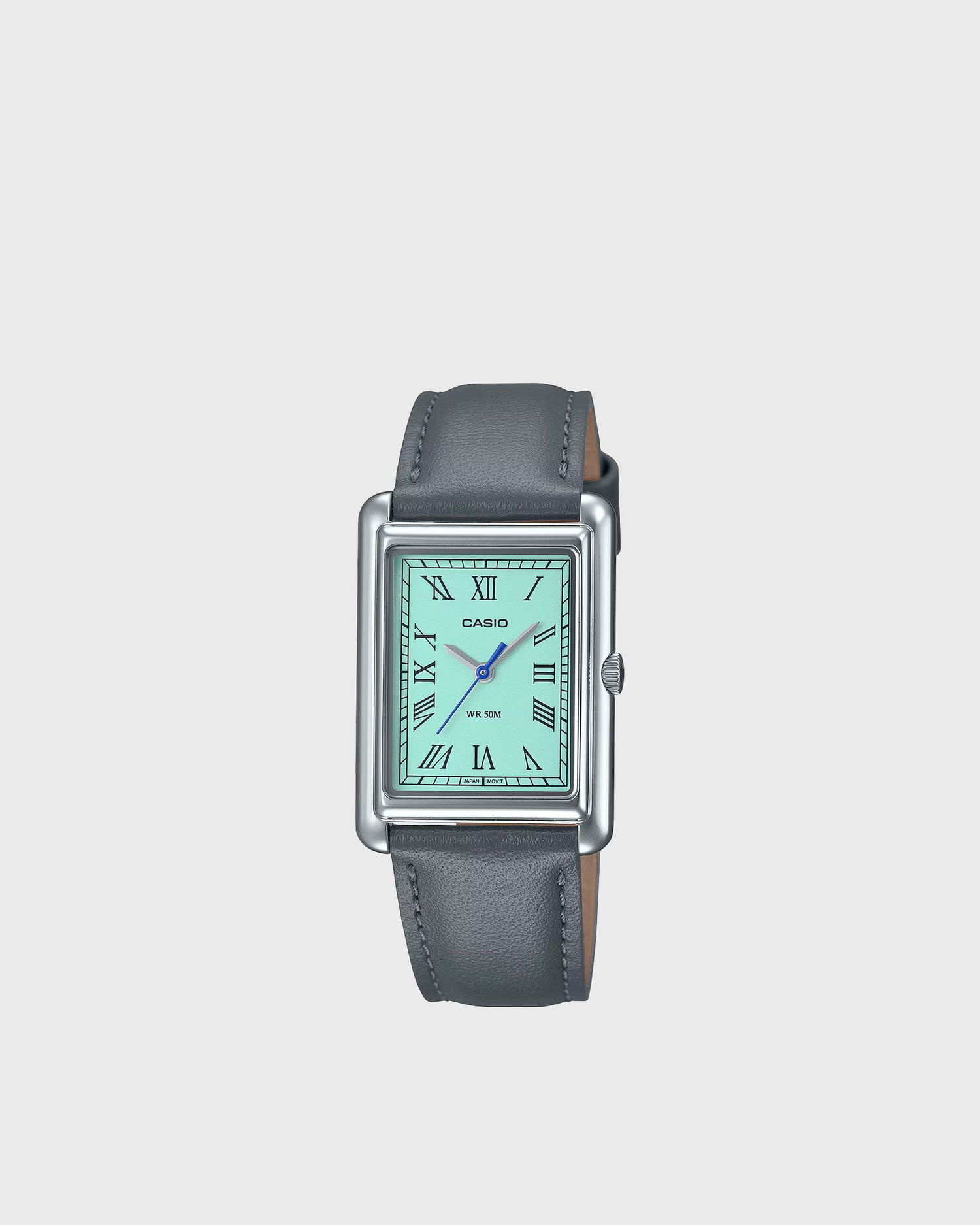Satovi CASIO TIMELESS COLLECTION Rectangular Roman Numerals Analog Watch with Leather Strap Siva | LTP-B165L-2BVEF, 0