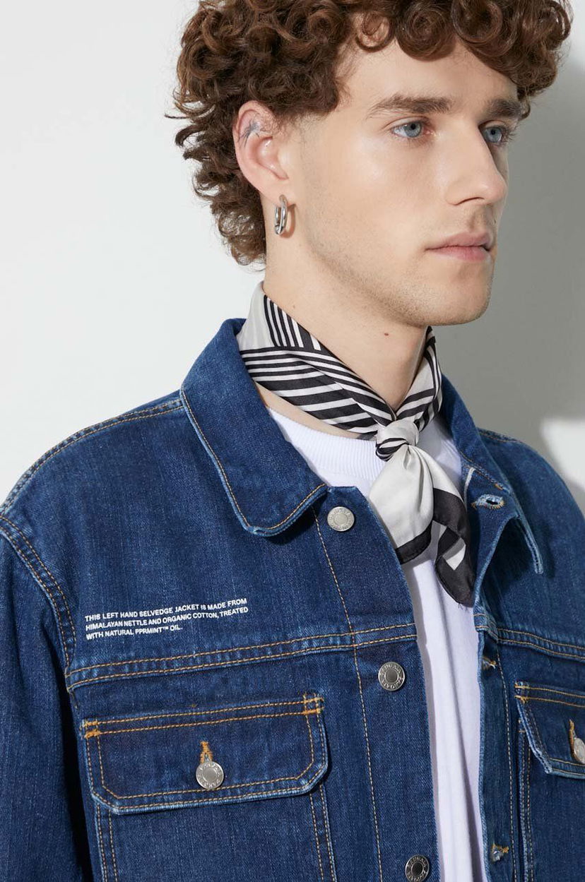 Jakna PANGAIA Pangaia Himalayan Nettle & Organic Cotton Denim Jacket Plava | 10000336