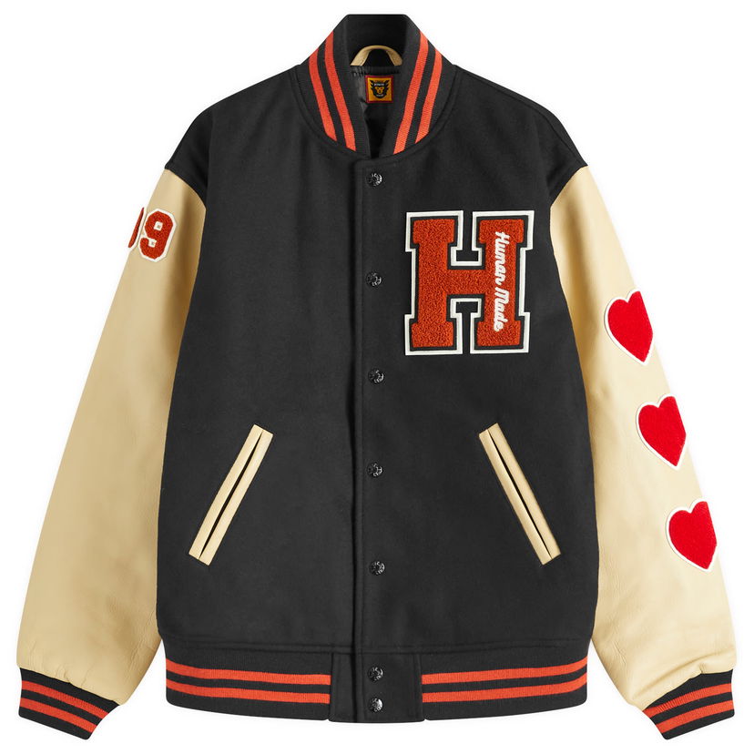 Bomber jakna Human Made Human Made Varsity Jacket Crna | HM28JK016-BK