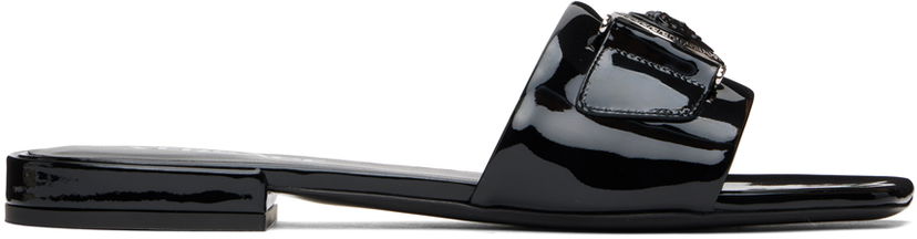 Tenisice i cipele Versace Black Medusa Buckle Leather Mules Crna | 1014877_D2VE