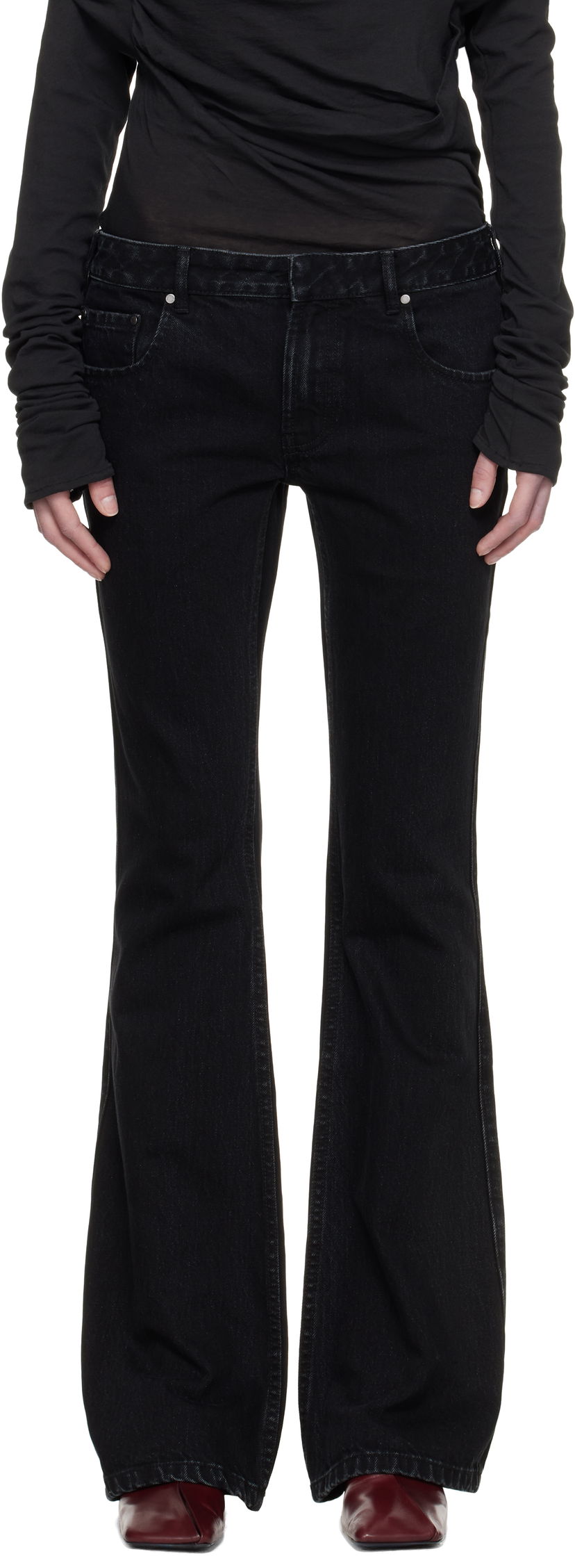 Jeans Entire Studios Entire Studios Slim-Flared Jeans Crna | ES2589MA