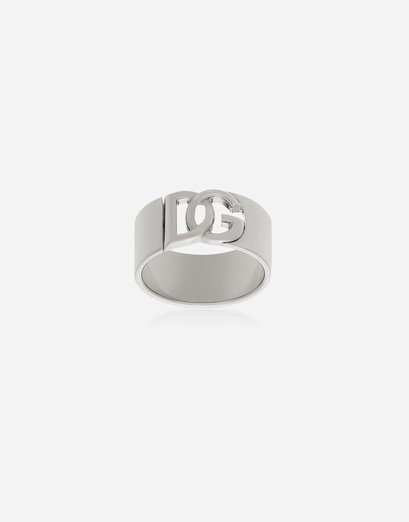 Prsten Dolce & Gabbana Silver Cut-Out Logo Ring Metalik | WRQ5P1W111187655