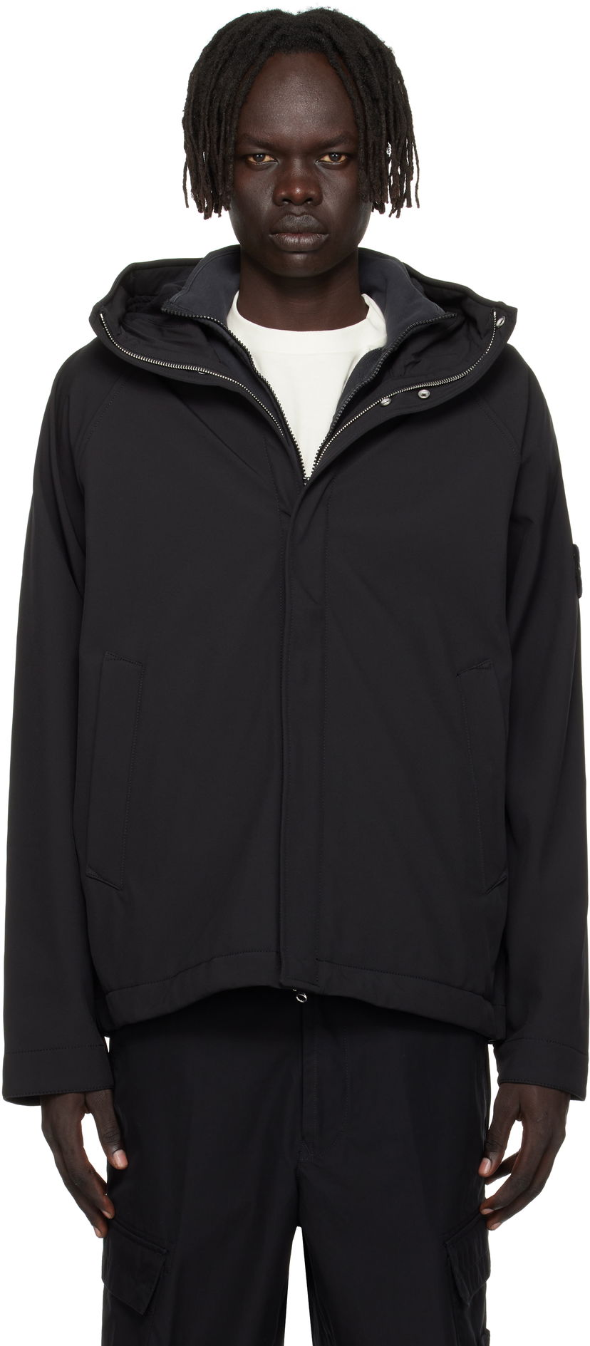 Jakna Stone Island Soft Shell-R E.Dye Hooded Jacket Crna | K2S15 Q100010 S0B22