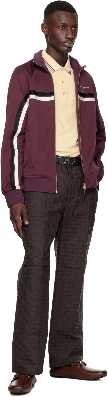 Bomber jakna FERRAGAMO Ferragamo Sporty Zip Up Track Jacket Tamnocrvena | 780780, 3