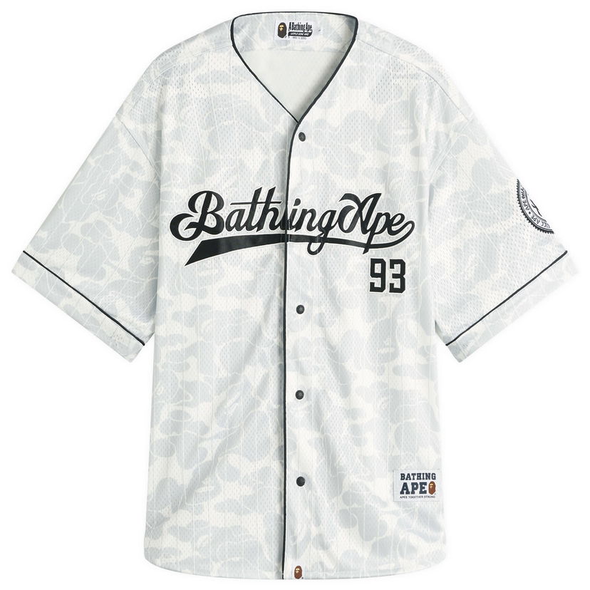 Dres BAPE Bathing Ape Camo Baseball Jersey Bijela | 001SRL301003M-GRY