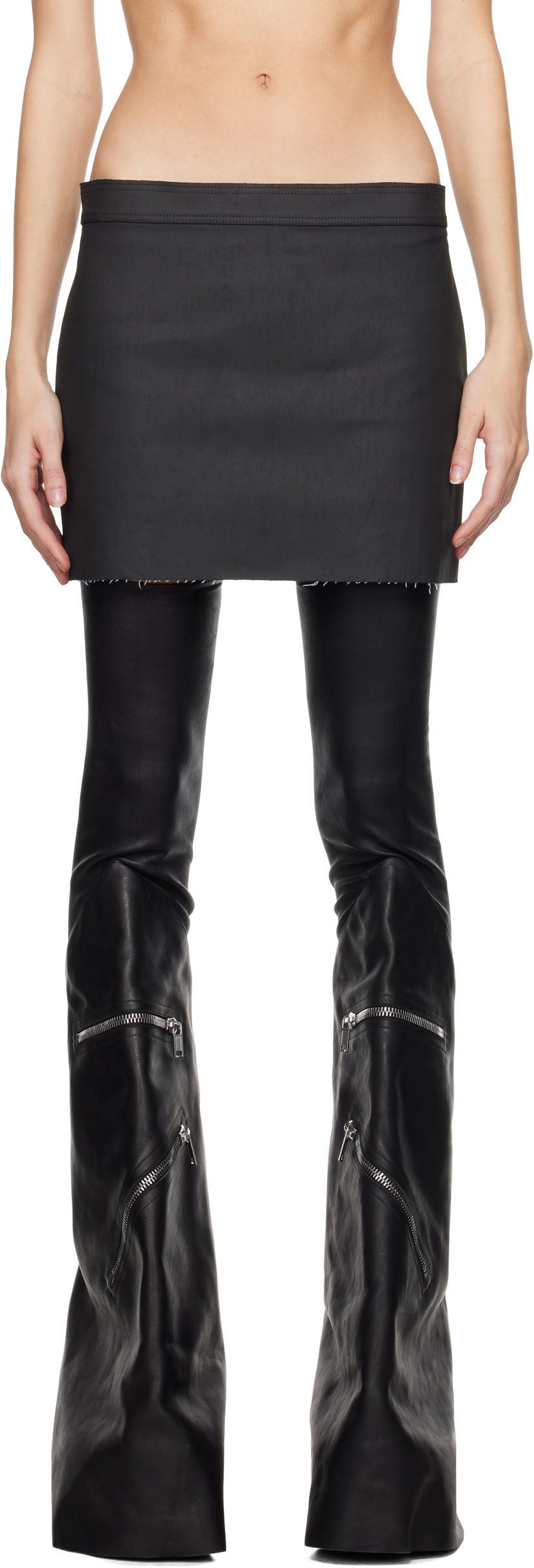 Suknja Rick Owens Denim Miniskirt Crna | RO02D3337 SMT