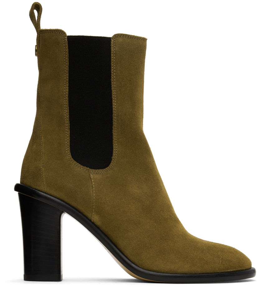 Odjeća ISABEL MARANT Isabel Marant Gyllya Suede Chelsea Boots Zelena | 23ABO0044FA-A3A26S