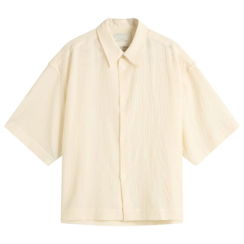 Košulja Studio Nicholson Boxy Short Sleeve Shirt, Size X-Large Bež | SANKOSNM-1267-MLK