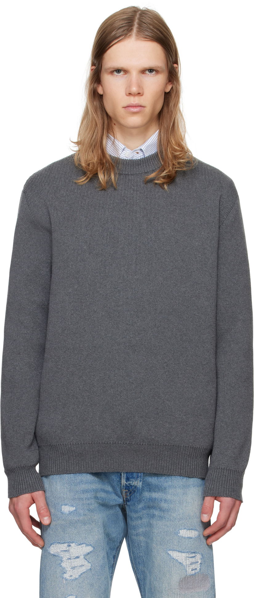 Džemper Golden Goose Logo Sweater Siva | GMP00841.P000662.60304