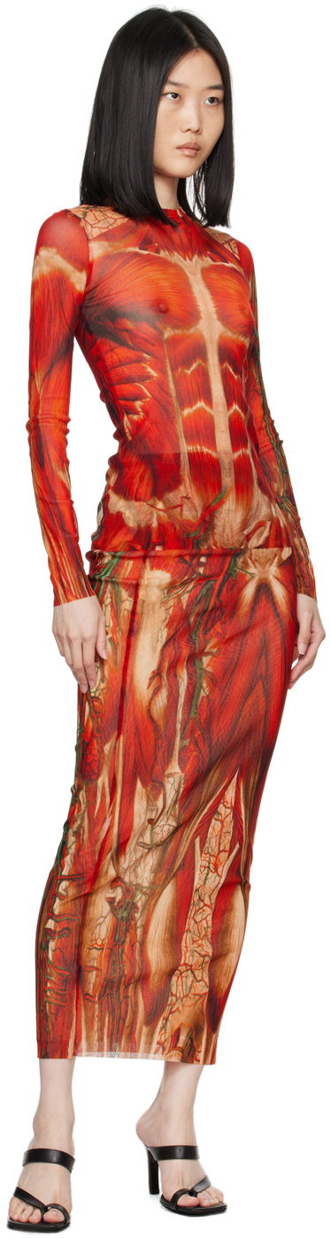 Body Jean Paul Gaultier Jean Paul Gaultier 'The Écorché' Long Sleeve Top Crvena | 24/30-F-TO210-T554-301540, 3