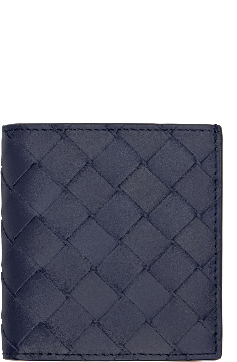 Novčanik Bottega Veneta Intrecciato Slim Bi-Fold Wallet Tamnoplava | 749400VCPQ63258