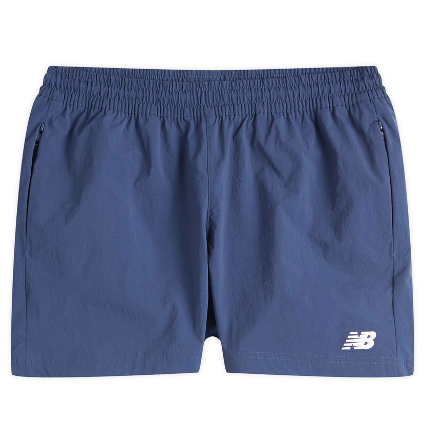 Kratke hlače New Balance Athletics Stretch Woven 5" Shorts Plava | MS41517-NNY