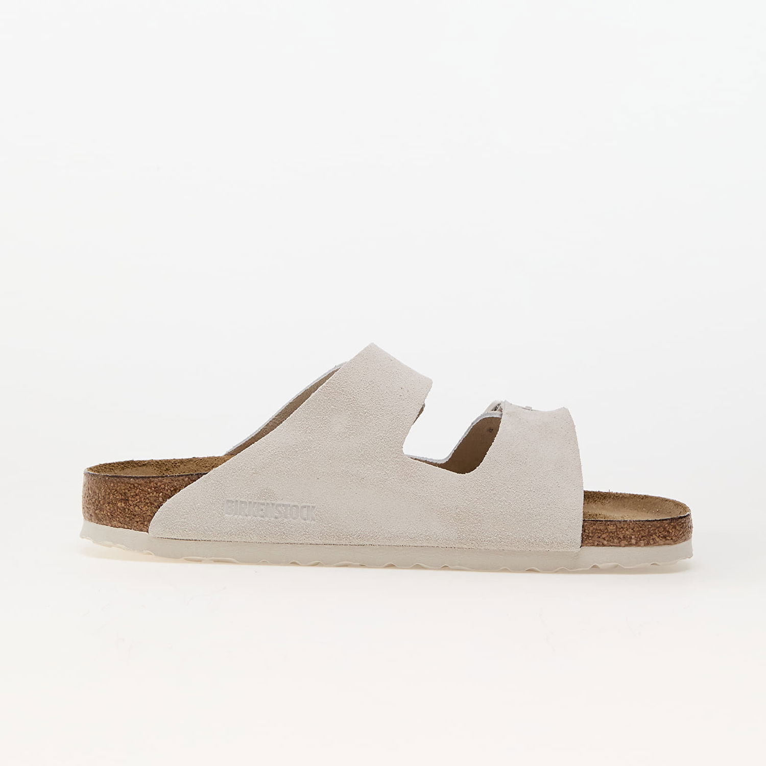 Tenisice i cipele Birkenstock Arizona Slim Fit Suede Double Strap Sandals - Antique White Bež | 1026842, 1