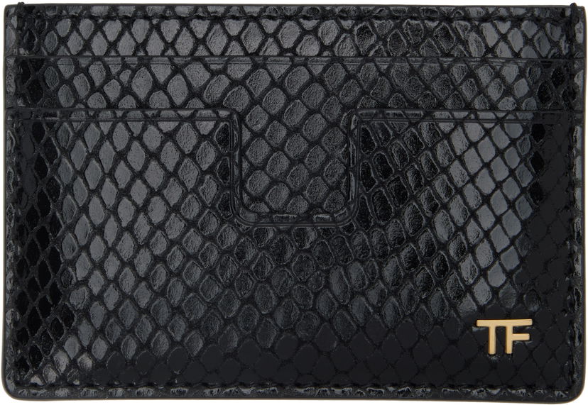 Novčanik Tom Ford TOM FORD Printed Python Card Holder Crna | YM232-LCL471G