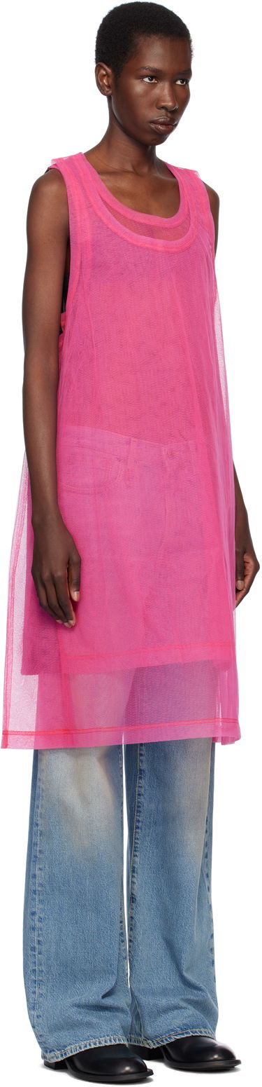 Majica bez rukava Comme des Garçons Homme Plus Jersey & Nylon Tulle Tank Top Ružičasta | PO-T027-051, 1