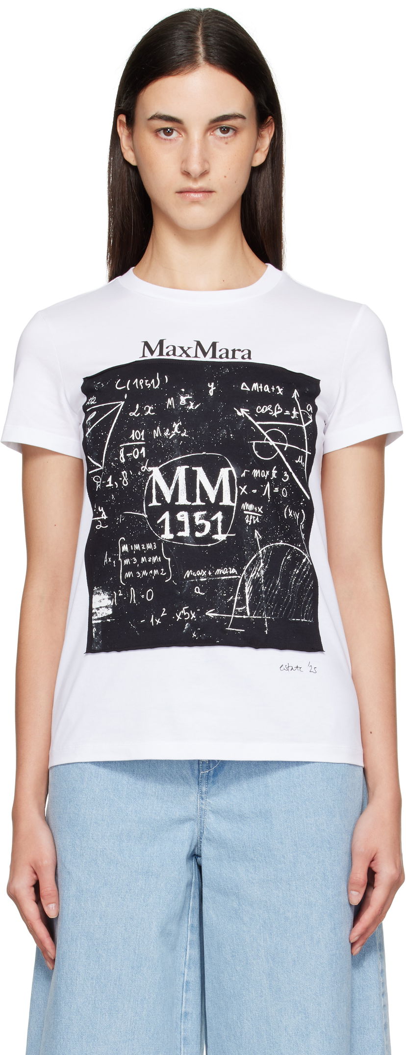 Majica kratkih rukava Max Mara Max Mara Colibri Graphic T-Shirt Bijela | 2511941062600
