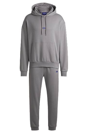 Dukserice BOSS Cotton-Terry Tracksuit Siva | 50522369