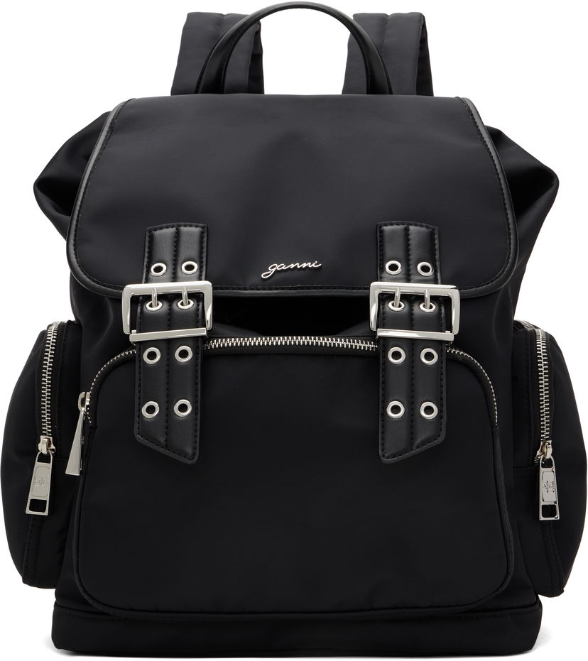 Ruksak GANNI GANNI Bucky Nylon Backpack Crna | A6526