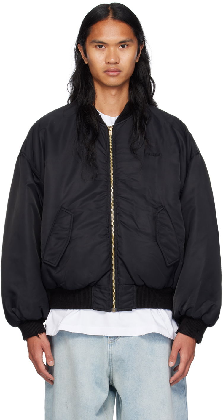 Bomber jakna We11done We11done Destroyed Bomber Jacket Crna | WD-JP2-24-088-U-BK
