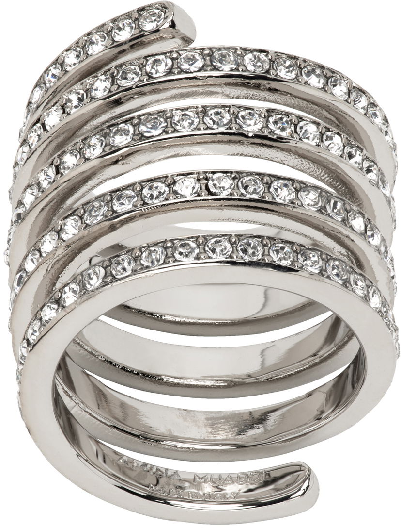 Prsten Amina Muaddi Vittoria Crystal Ring Metalik | VITTORIA RING