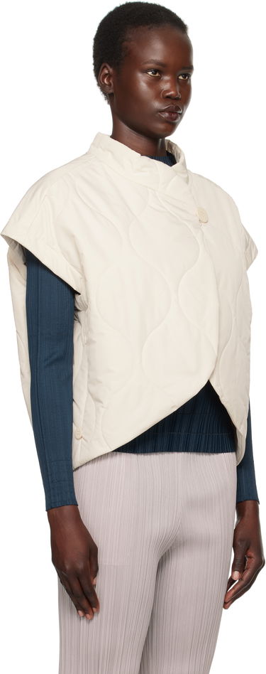 Prsluk Pleats Please Issey Miyake Issey Miyake Quilted Vest Bijela | PP48ZE882, 1