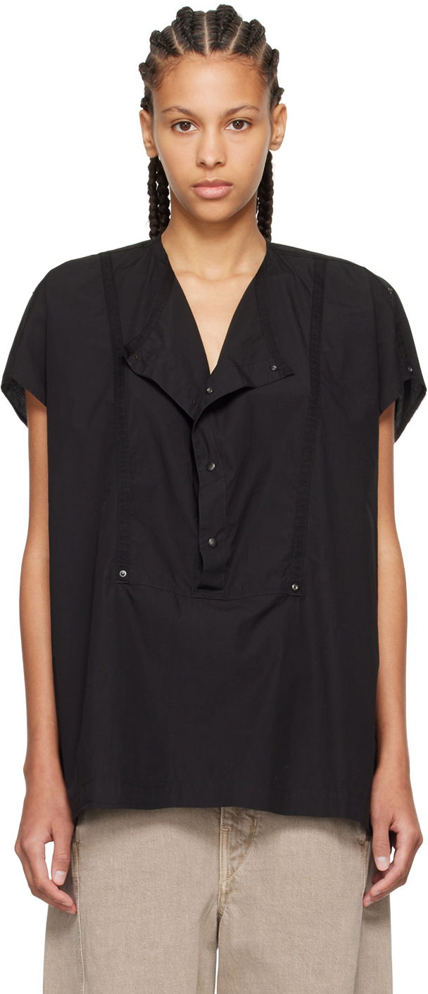 Majica bez rukava LEMAIRE Cap Sleeve Blouse Crna | TO1185 LF1218