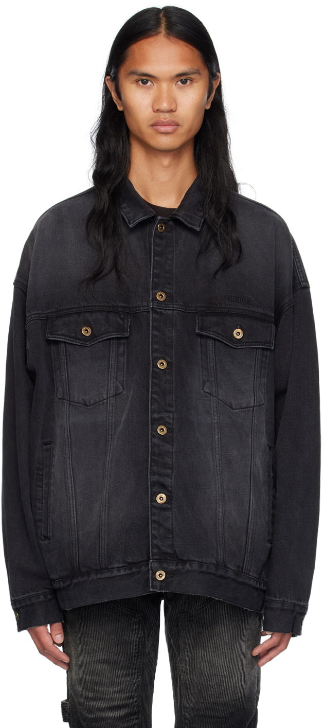 Jakna We11done Oversized Denim Jacket Crna | WD-DJ2-24-353-U-BK