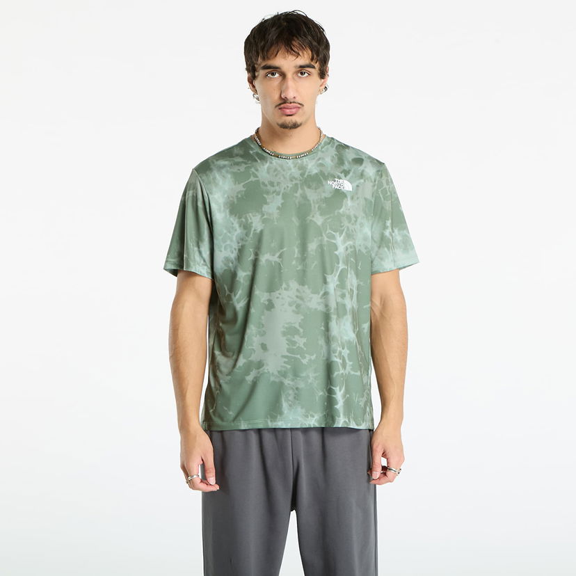 Majica kratkih rukava The North Face T-shirt M 24/7 Short Sleeves Regular Tee Bark Mist Light Refractions Print S Zelena | NF0A8DZDCZO1