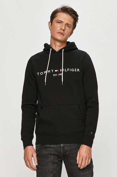 Dukserice Tommy Hilfiger Hoodie Logo Crna | MW0MW10752, 0