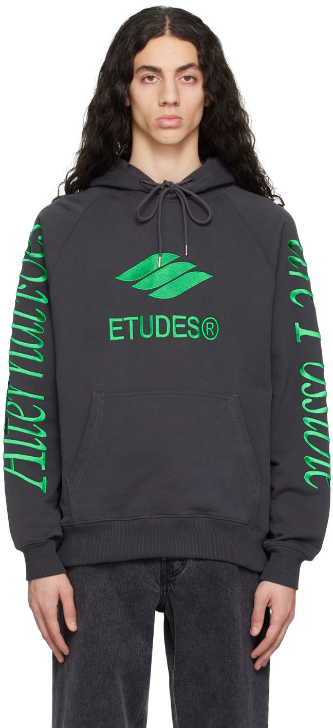 Dukserice Études Études Racing Eco Hoodie Siva | E23MM270A01696