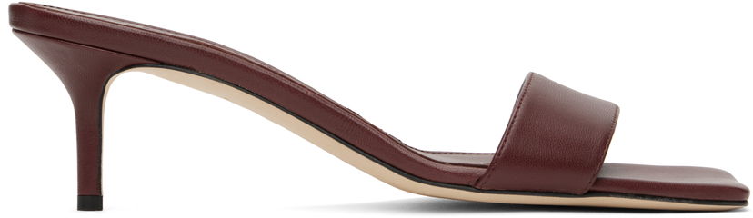 Dodaci Aeyde Aeyde Ilvy Leather Mules Tamnocrvena | A11-HS-GAIS55TB155-SS25-955-007