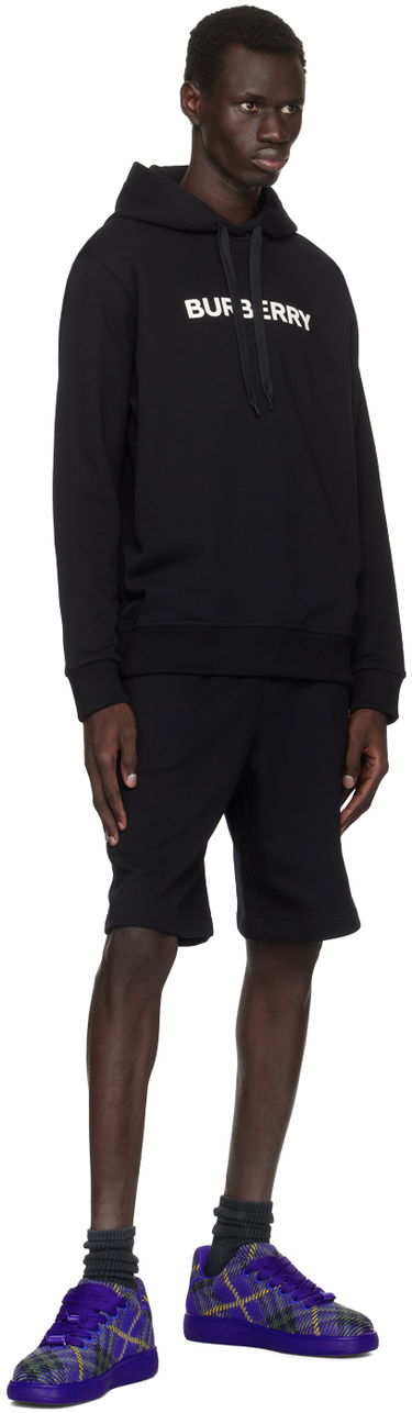 Dukserice Burberry Logo Cotton Hoodie Crna | 8096363, 3
