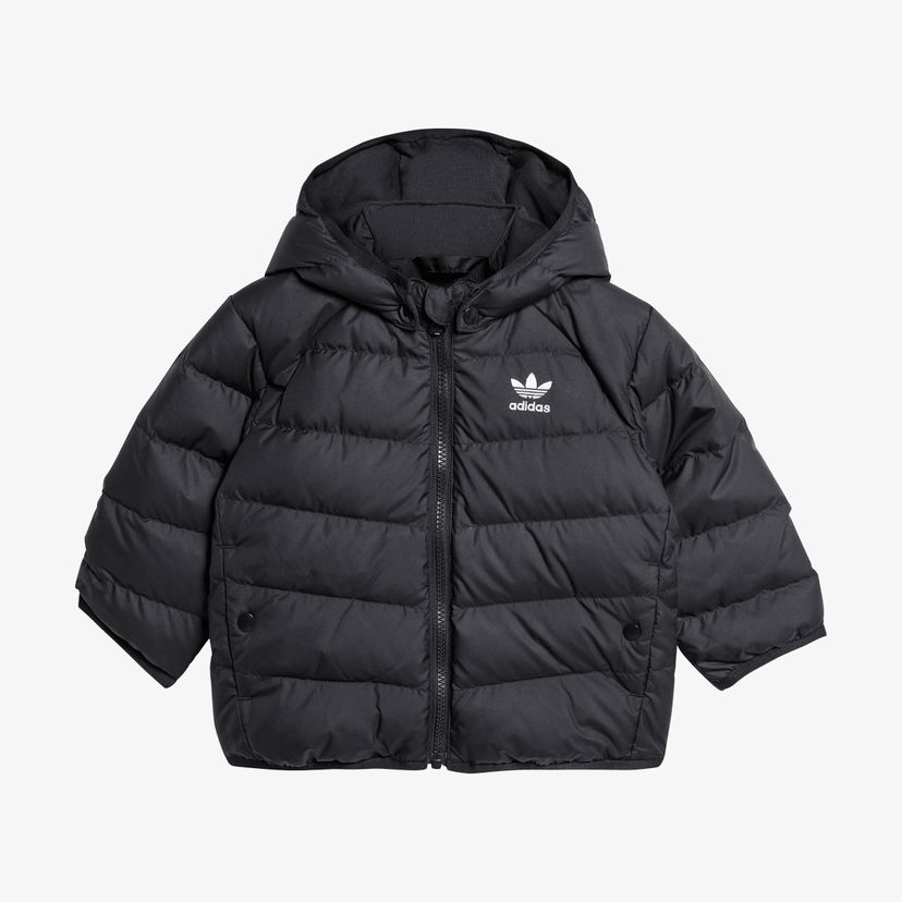 Pernata jakna adidas Originals adidas Padded Hooded Puffer Down Jacket Crna | IX7493