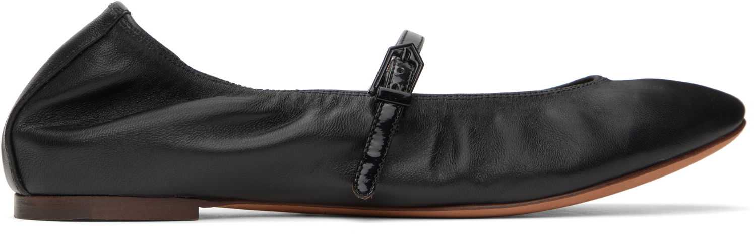 Tenisice i cipele LANVIN Mary Jane Ballerina Flats Crna | FW-BAMB05-NAPA-H24, 0