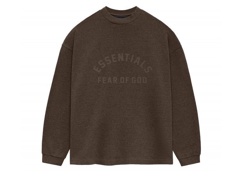 Majica kratkih rukava Fear of God Core Collection Heavy L/S Tee Heather Wood Smeđa | 125SU242012F