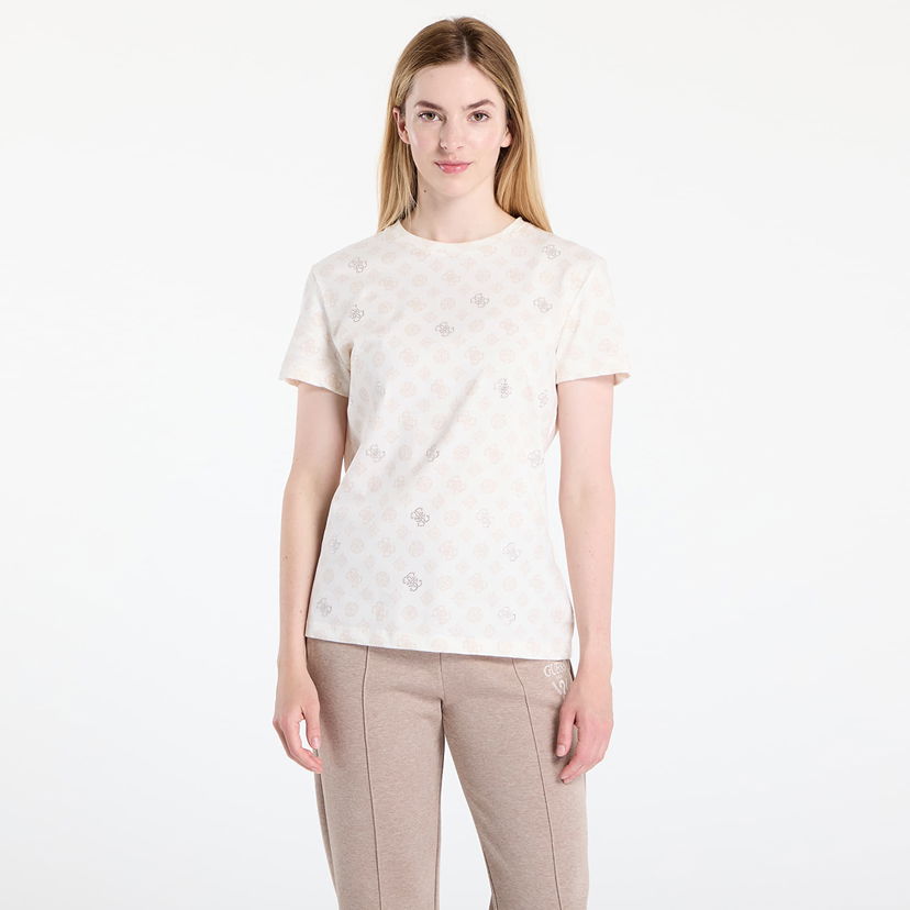 Majica kratkih rukava GUESS GUESS Gloria Peony Short Sleeve T-Shirt Bijela | V5YI04I3Z14-P0JN