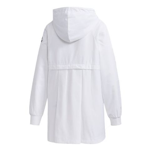 Kabanica adidas Originals Alphabet Logo Print Hooded Jacket Bijela | FM9251