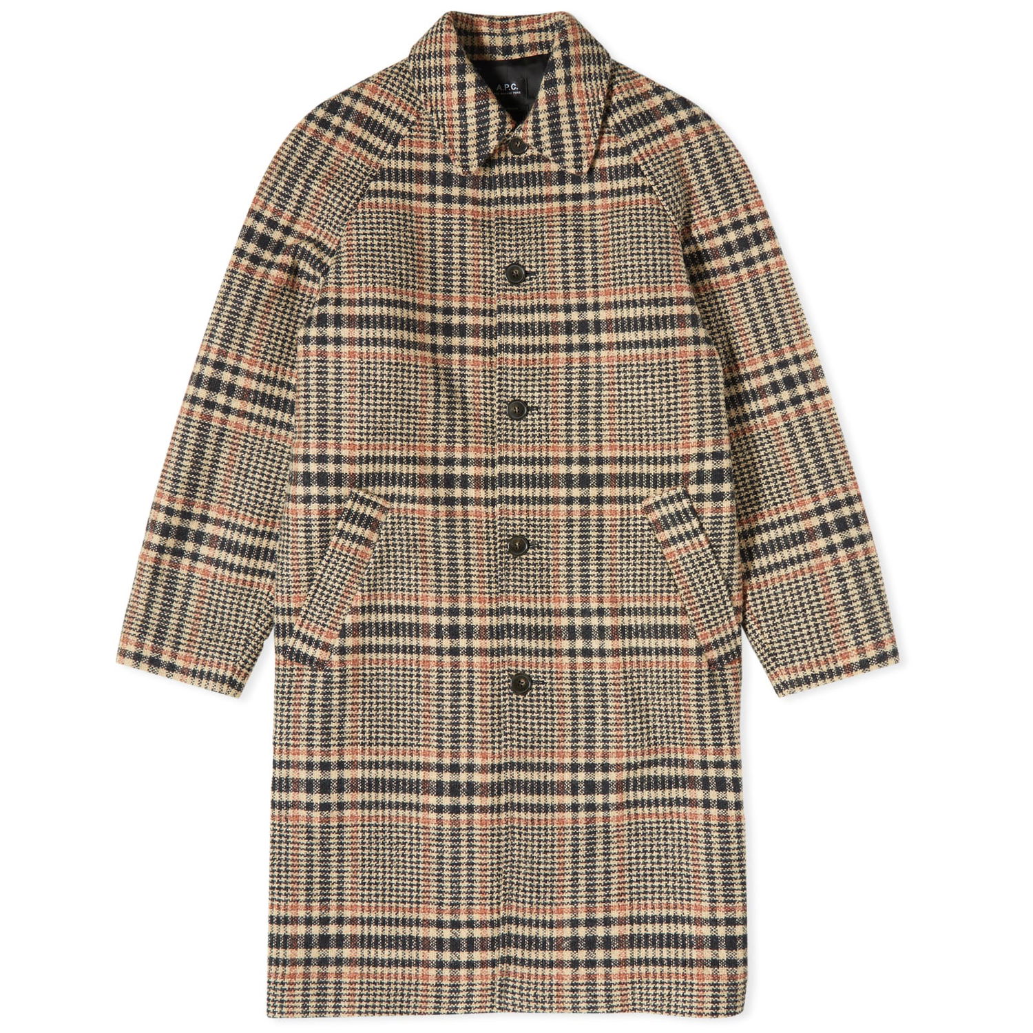Kaputi A.P.C. Etienne Check Wool Overcoat Bež | WVBCF-H01519-BAA, 0