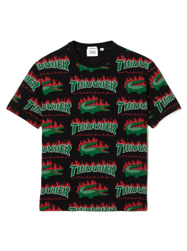 Majica kratkih rukava Lacoste x Thrasher Oversized T-Shirt Crna | TH7107L-031