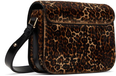 Torba za rame A.P.C. Small Grace Leopard Print Crossbody Bag Smeđa | PXCAU-F61413, 2