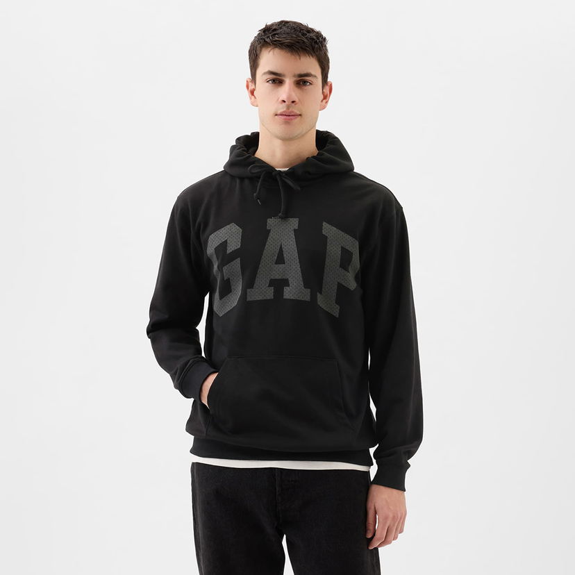 Dukserice GAP GAP Logo Pullover Hoodie Crna | 862302-01