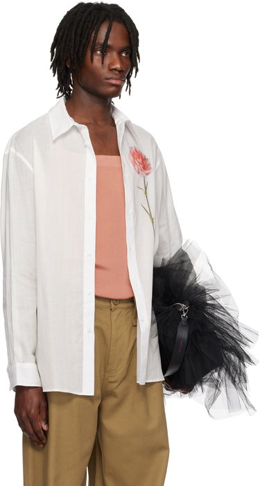 Košulja Simone Rocha Simone Rocha Carnation Print Easy Shirt Bijela | 5185P31A 1210, 1