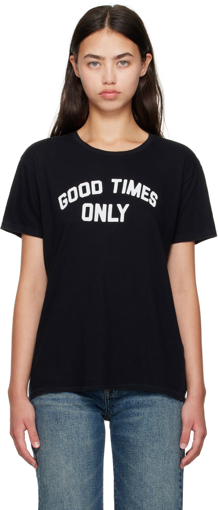 Majica kratkih rukava R13 R13 'Good Times Only' Boy T-Shirt Crna | R13WK001-K126A