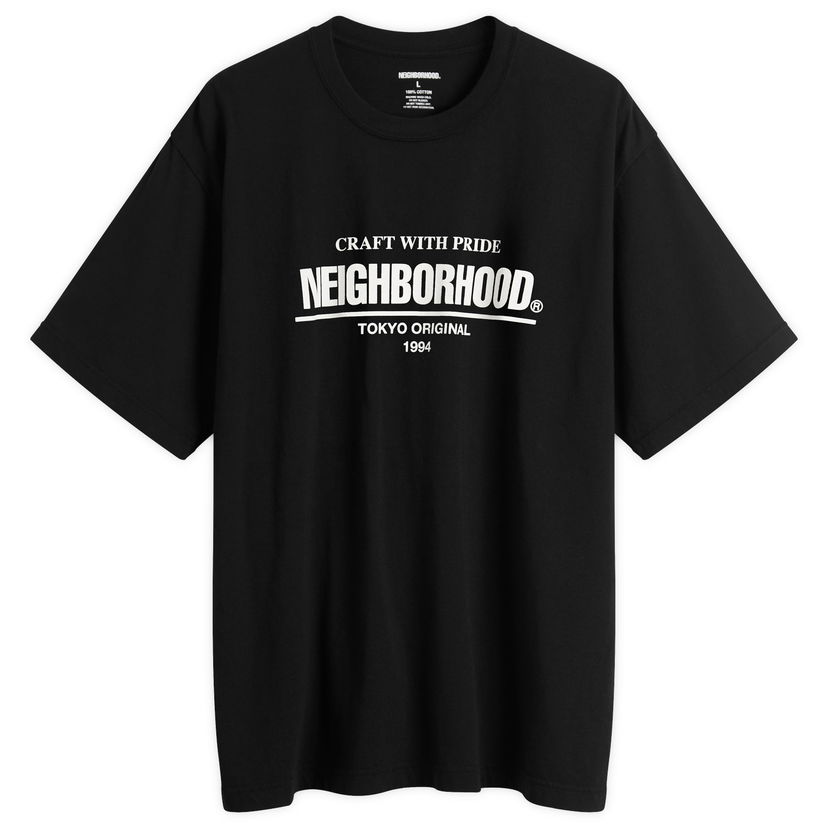 Majica kratkih rukava Neighborhood Classic Logo T-Shirt Crna | 252PCNH-ST01-BLK